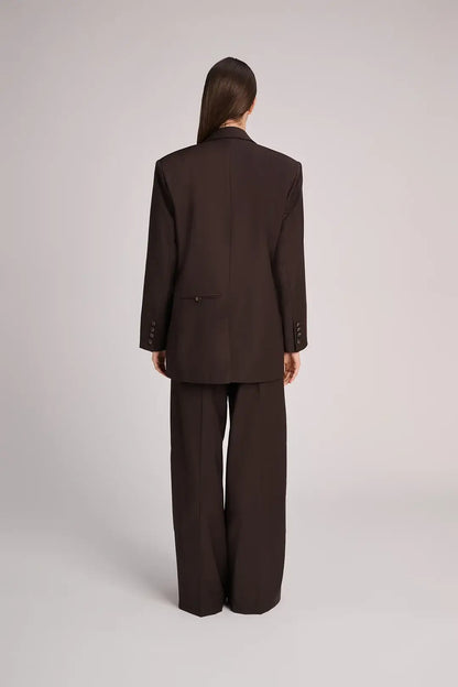 MY_BLAZER NAPLES - COOLWOOL CHOCOLAT