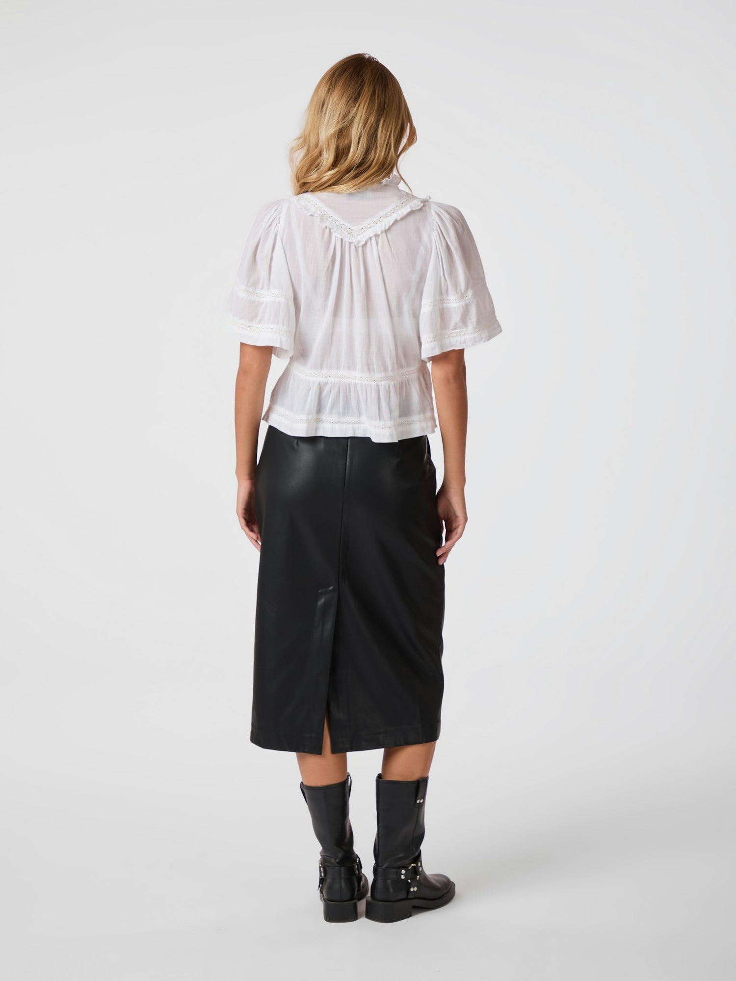 Evienne S Voile Top - White