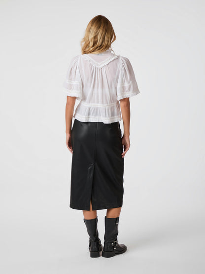 Evienne S Voile Top - White