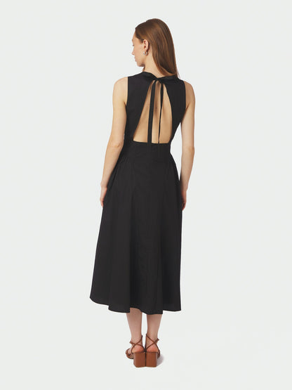 Zora Poplin Dress - Black