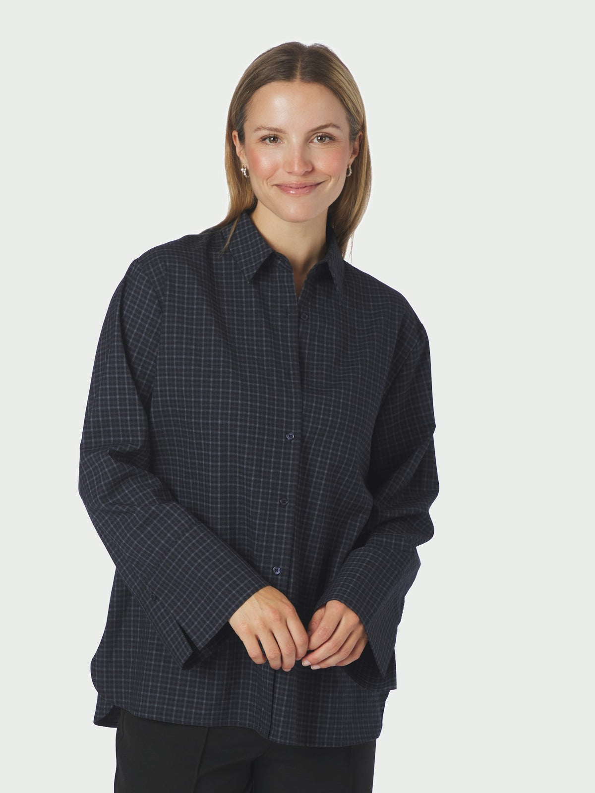 Dita Check Shirt - Dark Blue