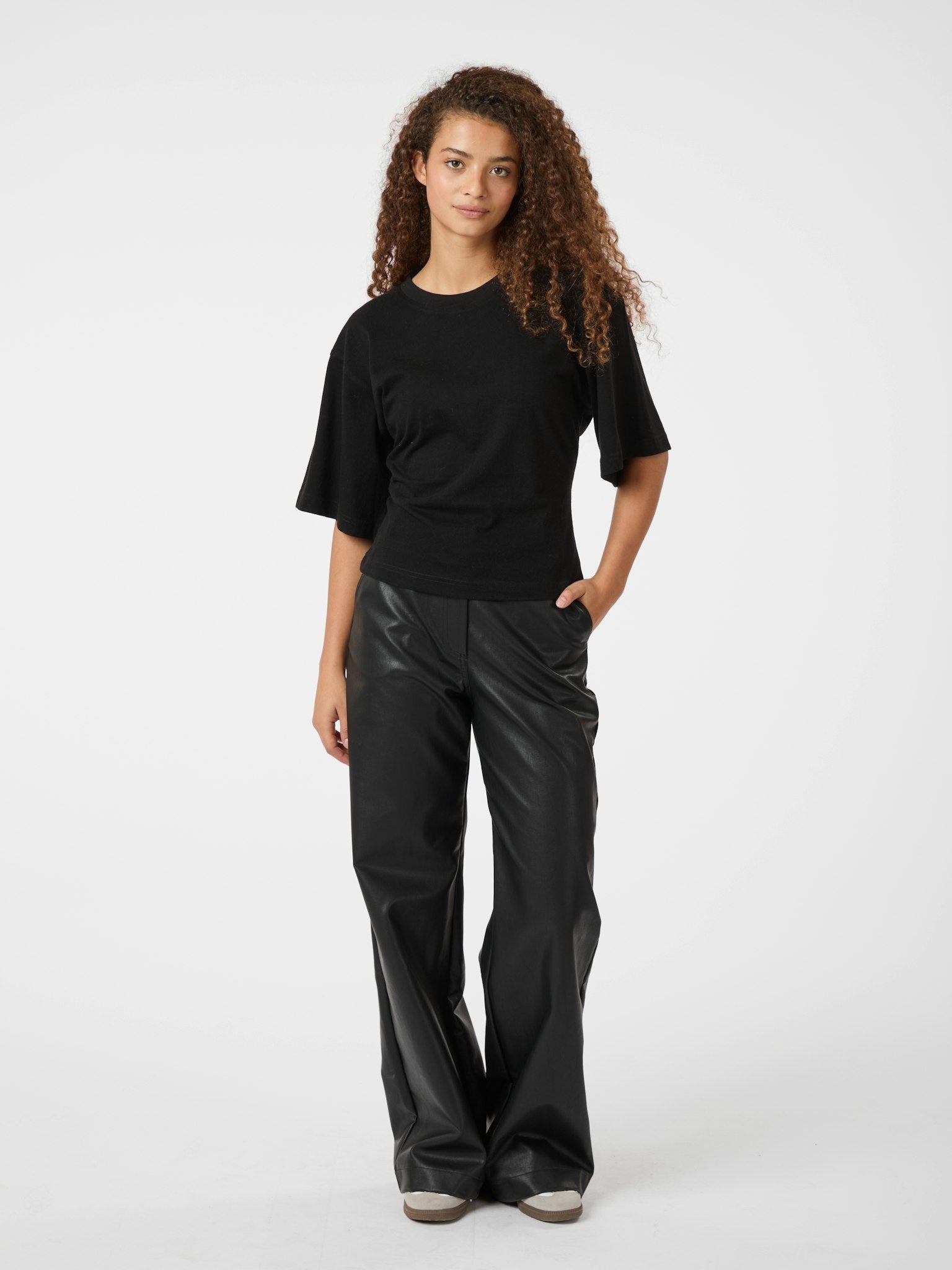Asha Boxy Tee - Black