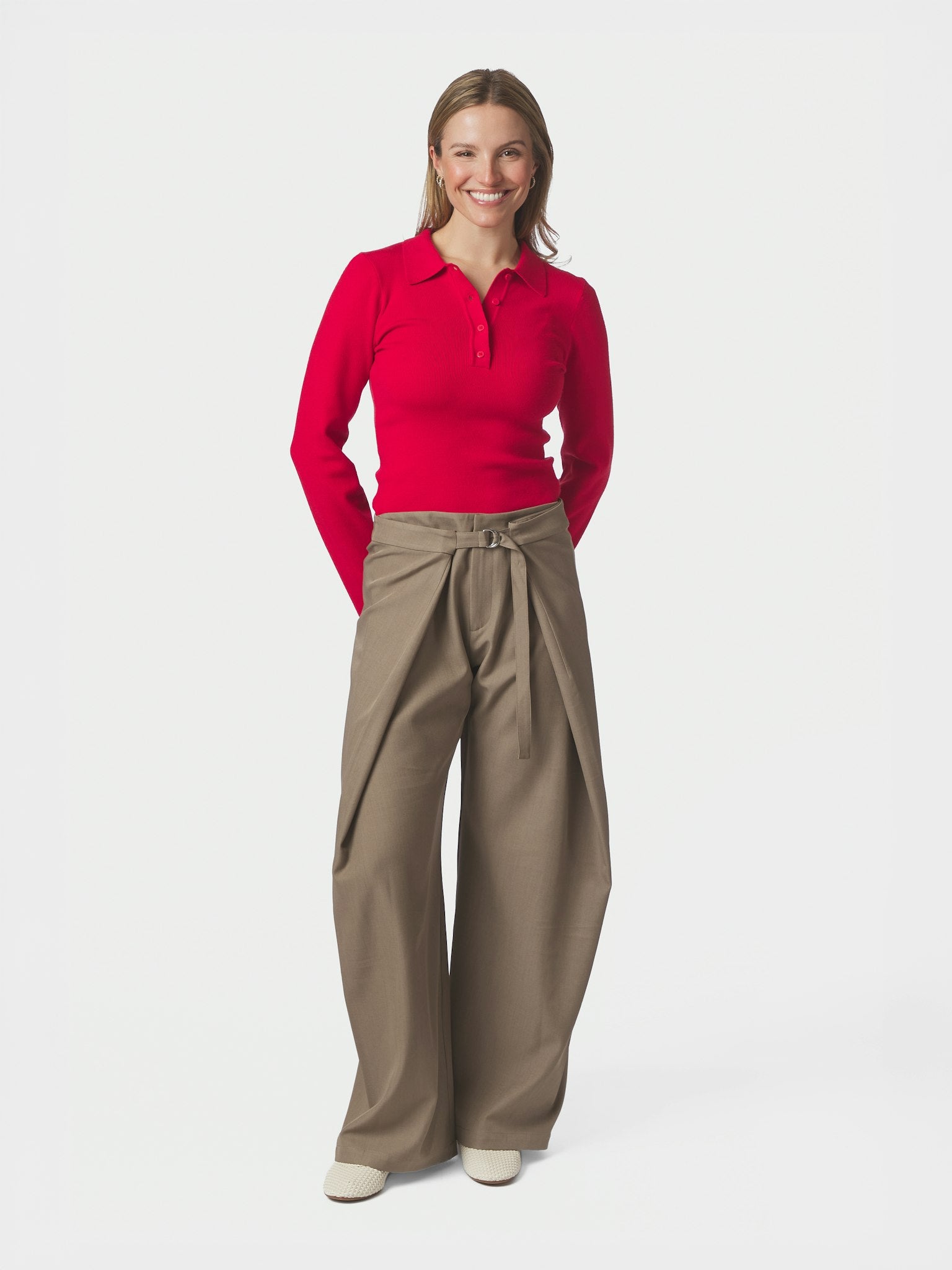 Zanya Structure Pants - Taupe