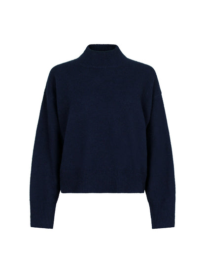 Paulina Knit Blouse - Navy