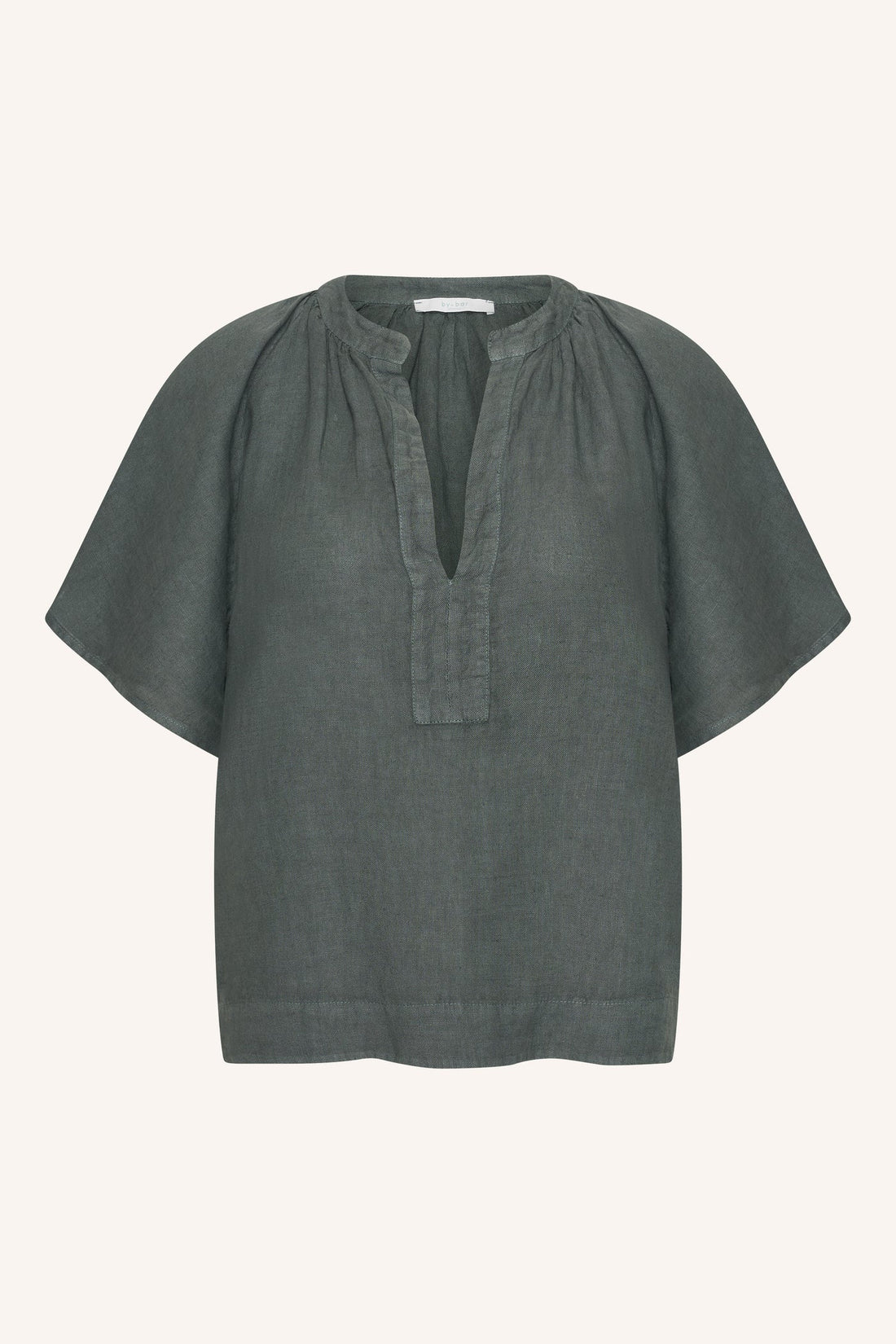 Vina linen blouse - charcoal
