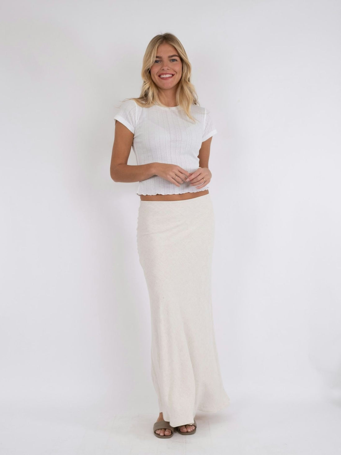Viso Linen Skirt - Natural