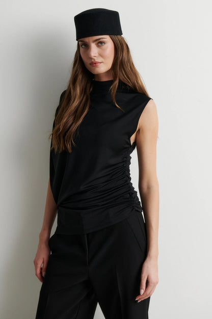 Voco Drape T-Shirt – Schwarz