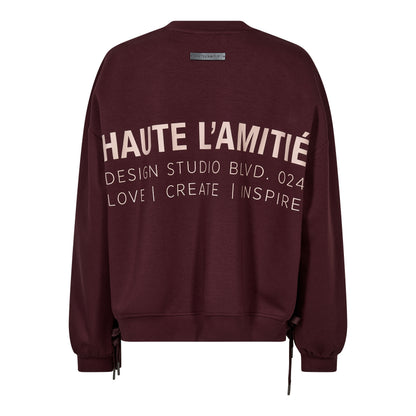 New Studio Tie Sweat - Wine