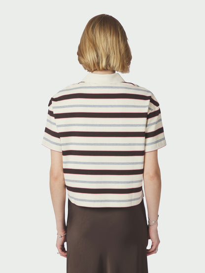 Vennera Triple Stripe Polo Tee - Grey