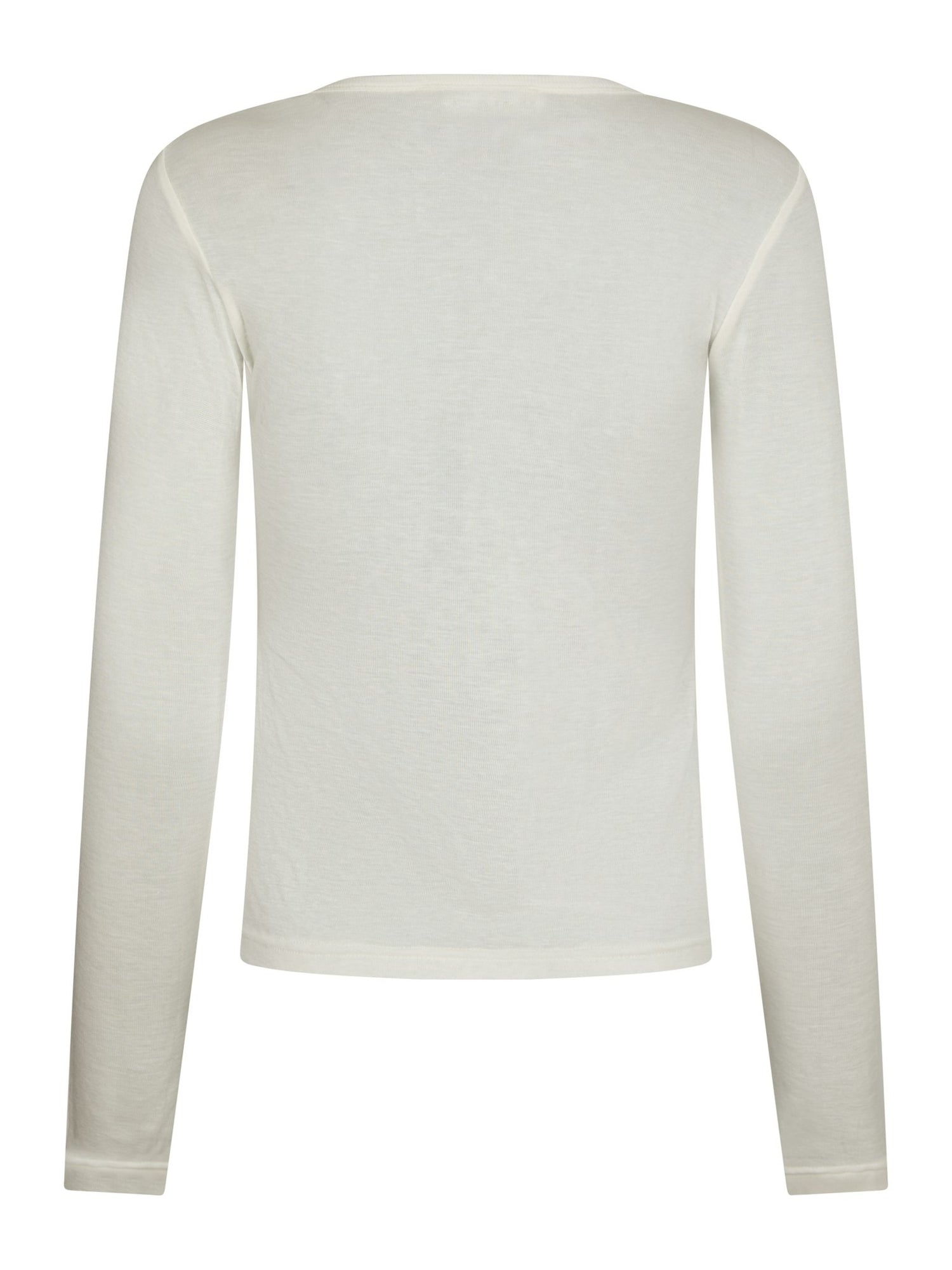 Nella Fine Rib Blouse - White