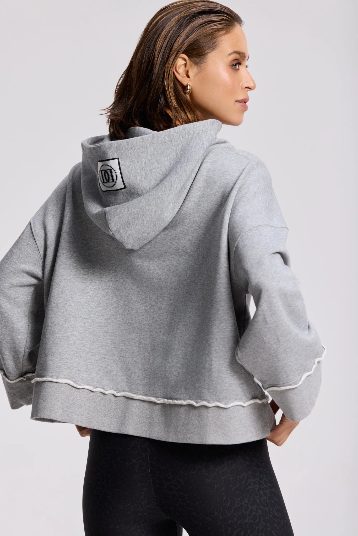 Kae Hooded Sweater - Grey Melange