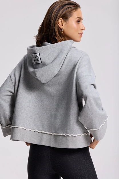 Kae Hooded Sweater - Grey Melange