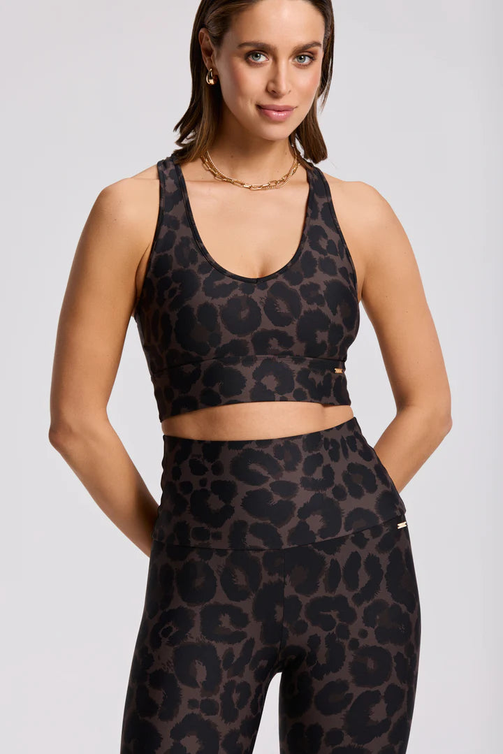 Classic Leggings High Waistband - Leopard Cacao
