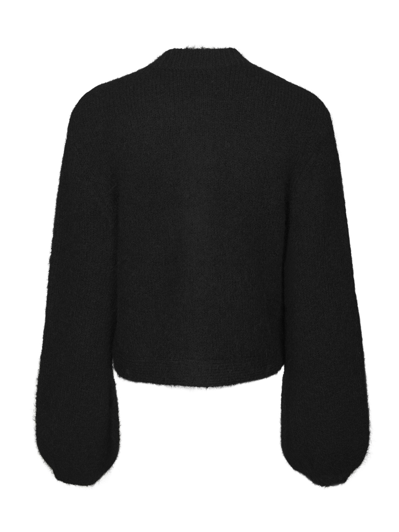 Gio Fluffy Knit Cardigan - Black