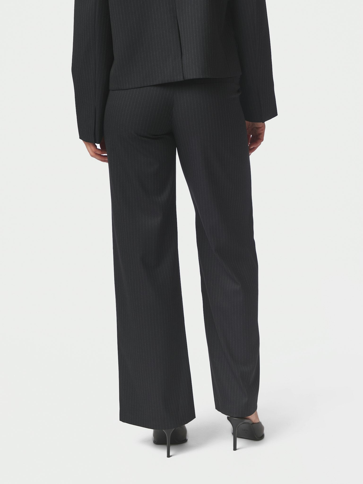 Nathalie Slim Pinstripe Pants - Dark Navy
