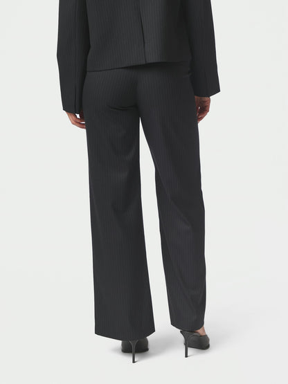 Nathalie Slim Pinstripe Pants - Dark Navy