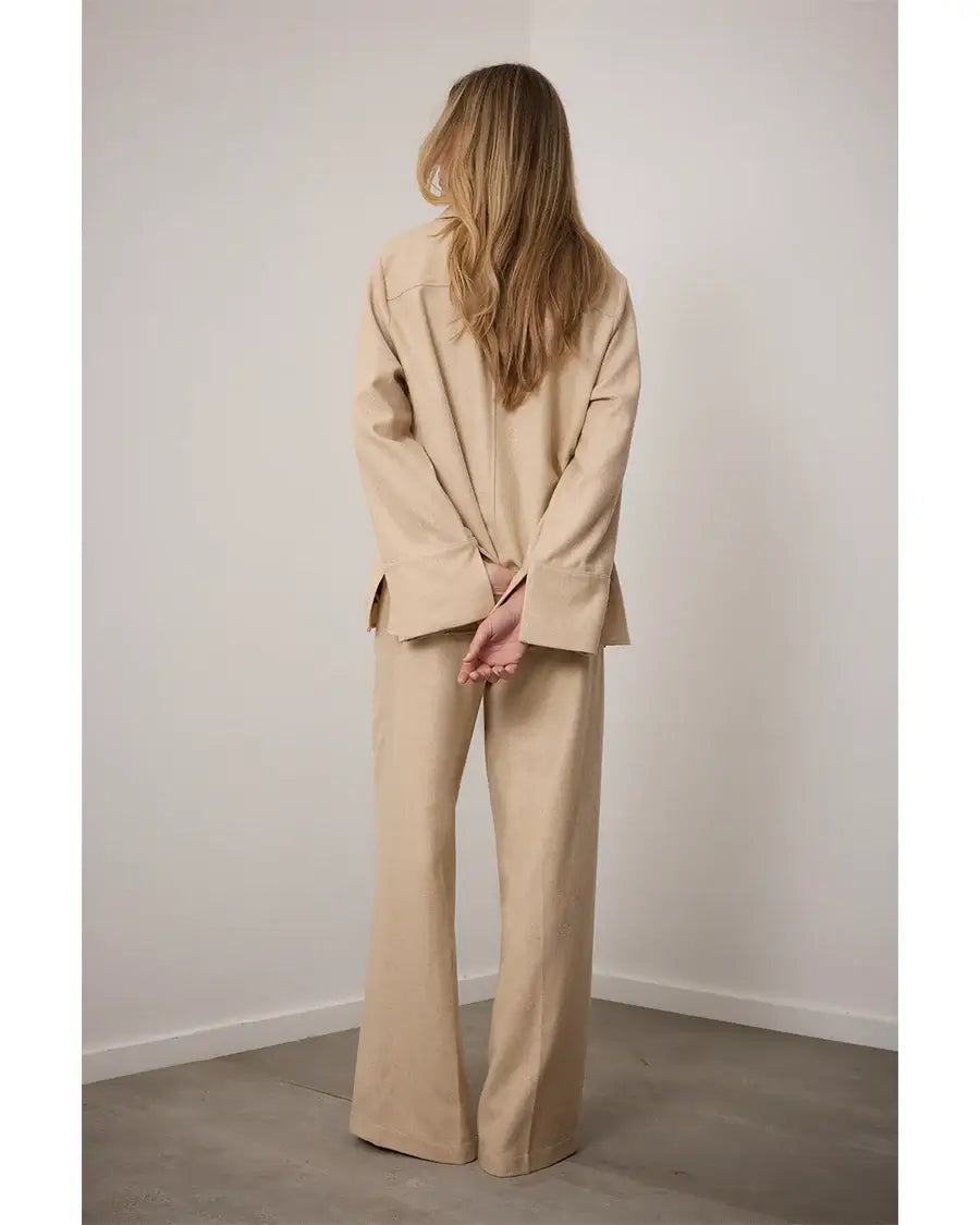 Nola Pants Melange Wool - Sand