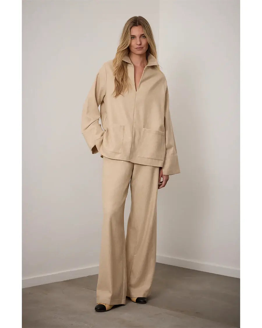 Nola Pants Melange Wool - Sand