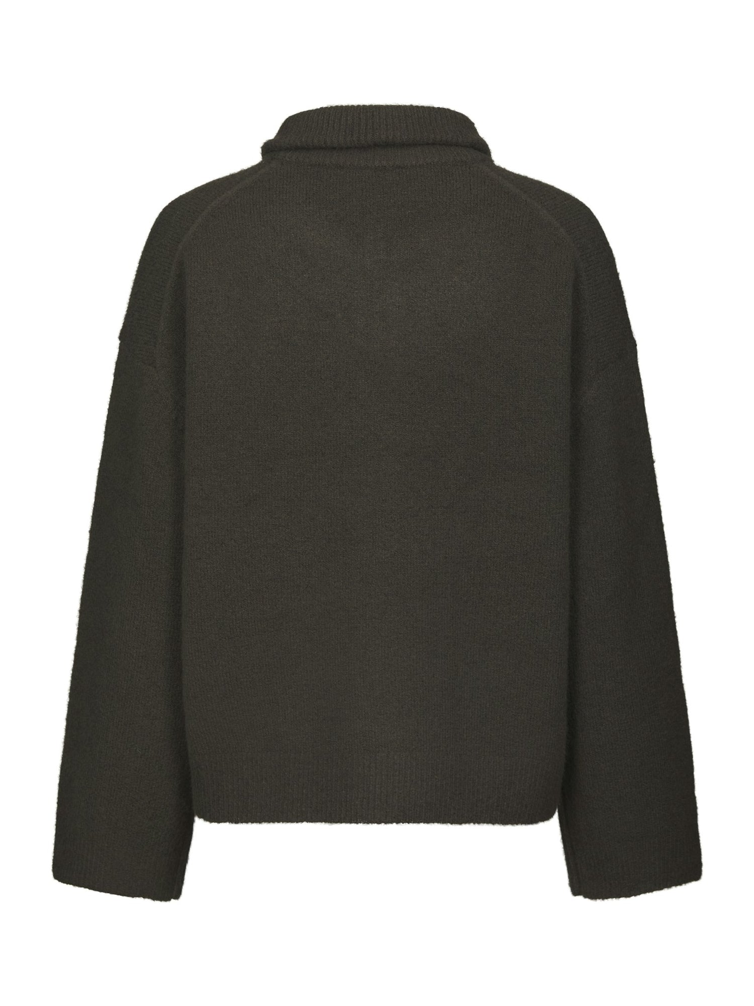 Asley Zip Knit Cardigan - Moss Green