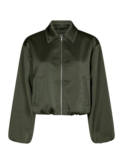 Denielle Heavy Sateen Jacket - Deep Green