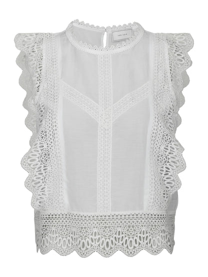 Samia Lace Top - White