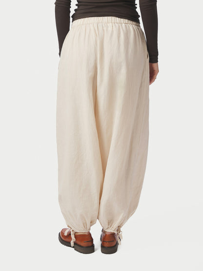 Roxane Balloon Linen Pants - Sand
