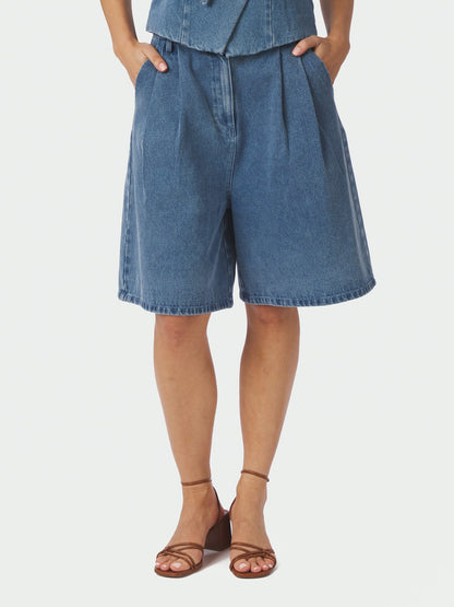 Rosel Denim Shorts - Blue
