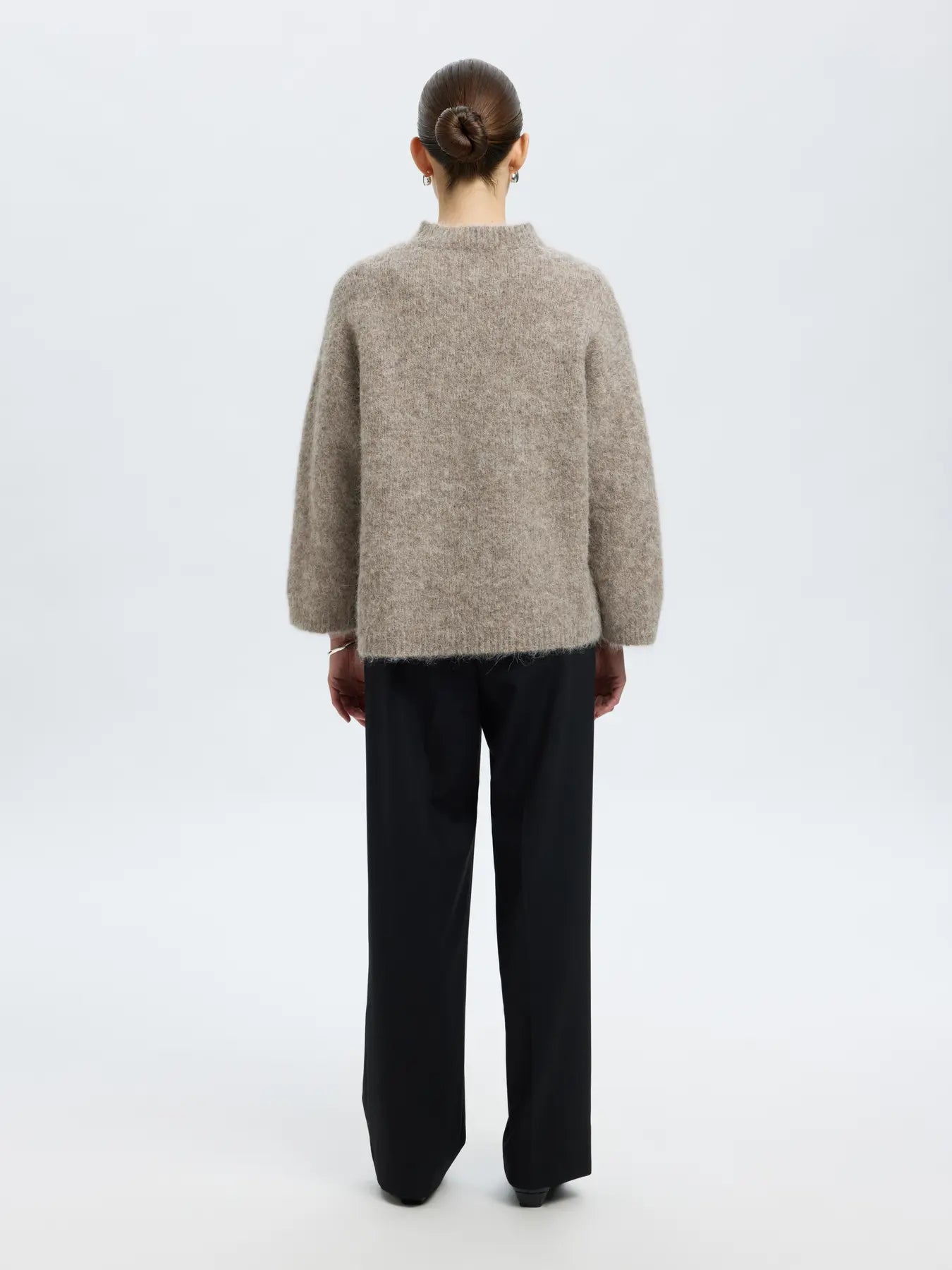 SLFgabriella LS Knit New O-Neck - Steel Grey