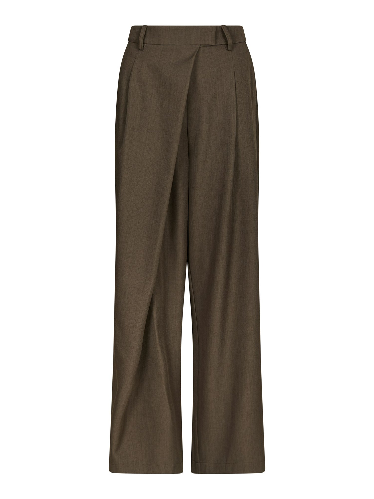 Calina Structure Wrap Pants - Dusty Brown