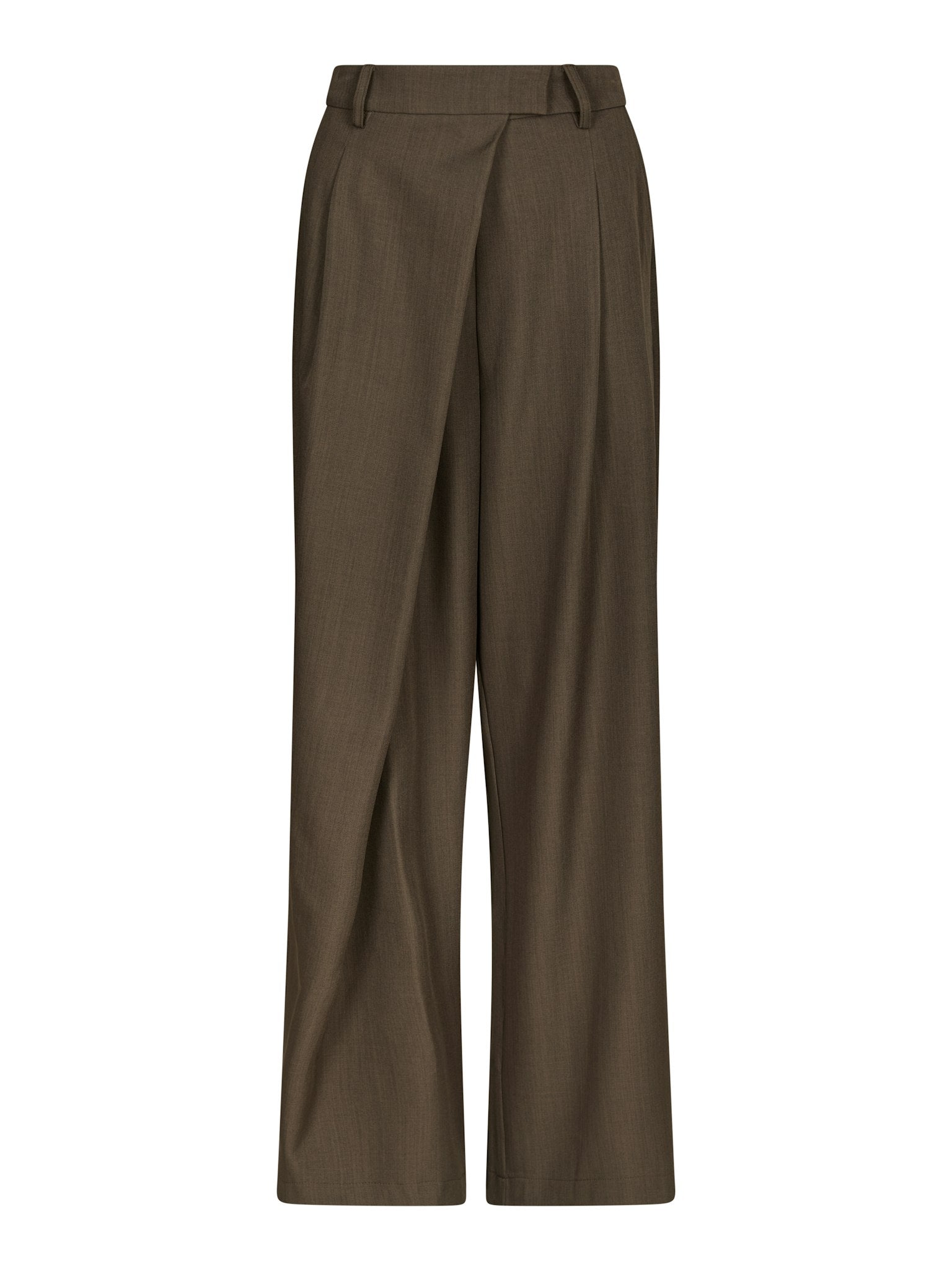 Calina Structure Wrap Pants - Dusty Brown