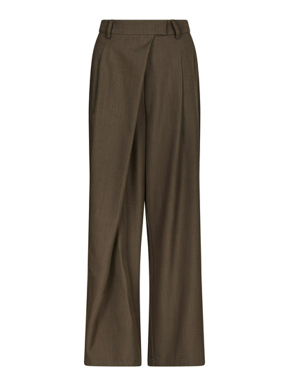 Calina Structure Wrap Pants - Dusty Brown
