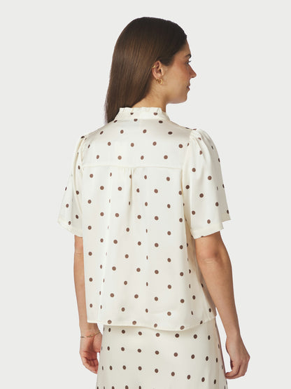 Torana Dotted Blouse - Creme