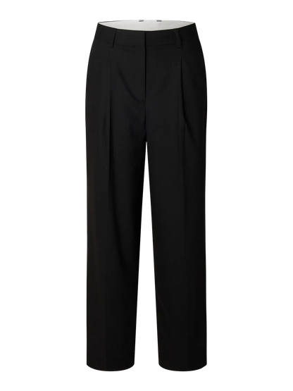 SLFWide Mara Wool Blend HW Pant - Black