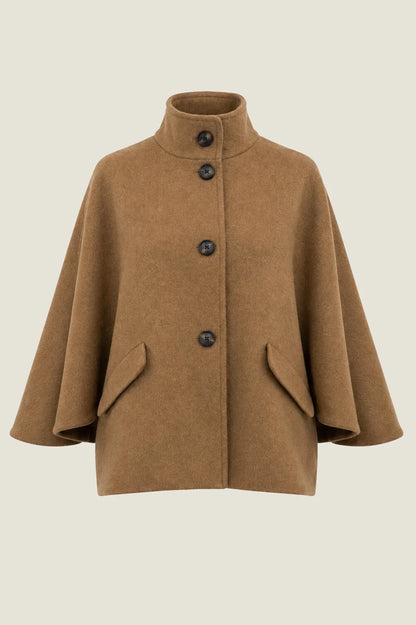 Zoelle Wool Cape - Tabacco