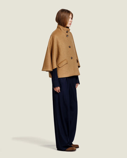 Zoelle Wool Cape - Tabacco